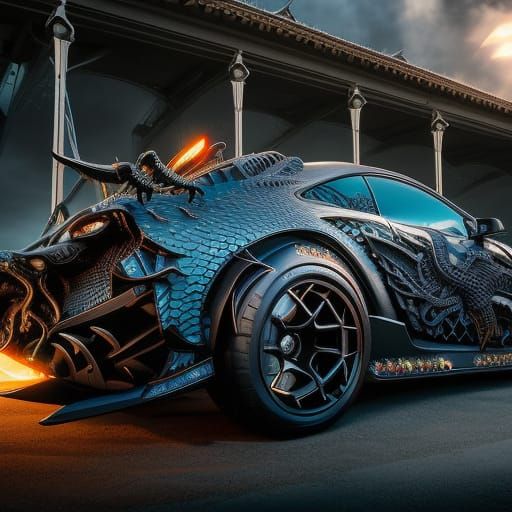 Dragon Car - AI Generated Artwork - NightCafe Creator