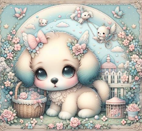 Adorable easter dog