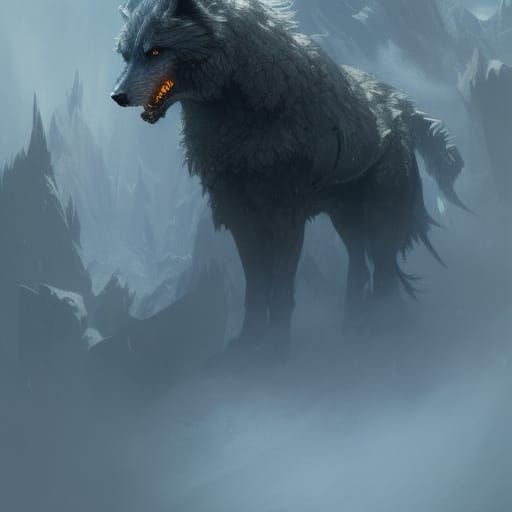 Dire Wolf - AI Generated Artwork - NightCafe Creator