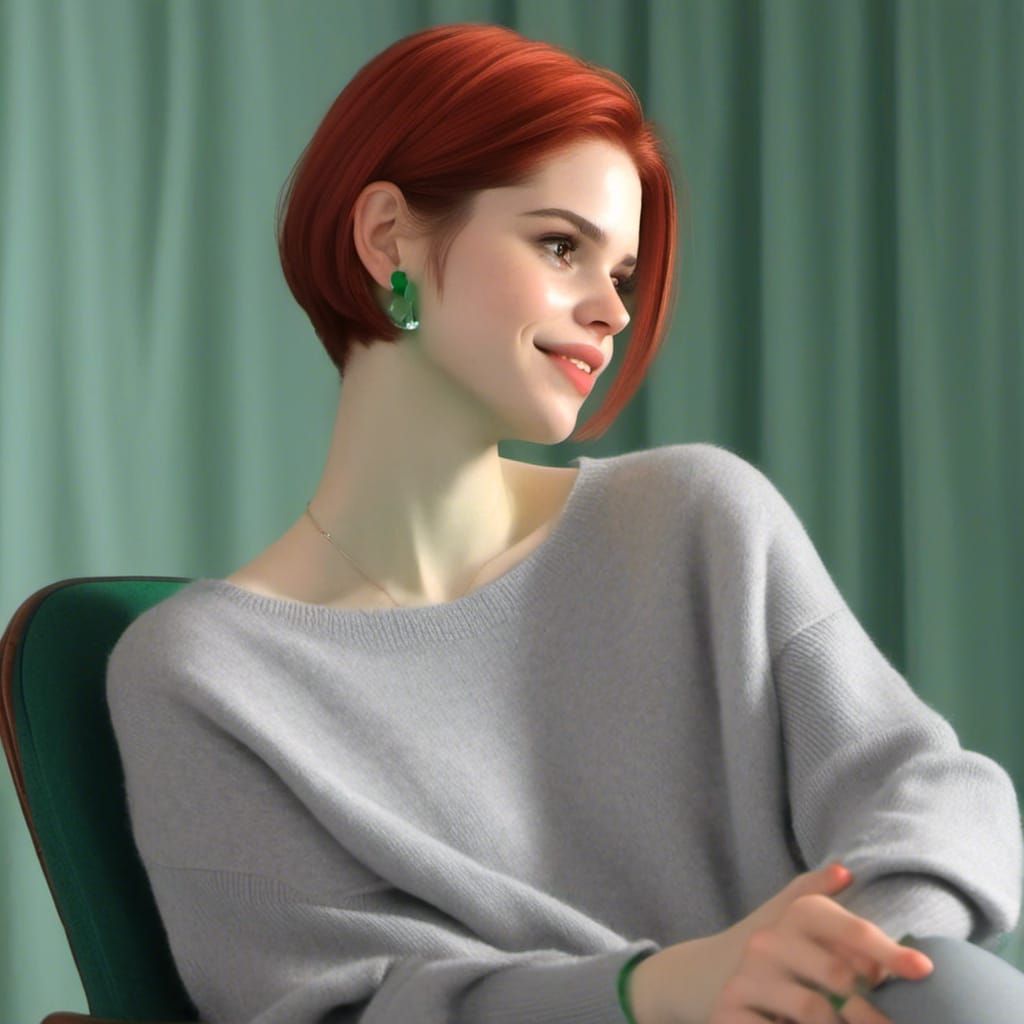 4d art, head and shoulders portrait of <lora:Sapho:1.0> sitt...