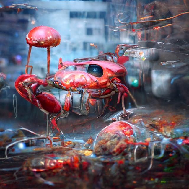 Crabby Frank 8k resolution detailed painting HDR oil on canv...