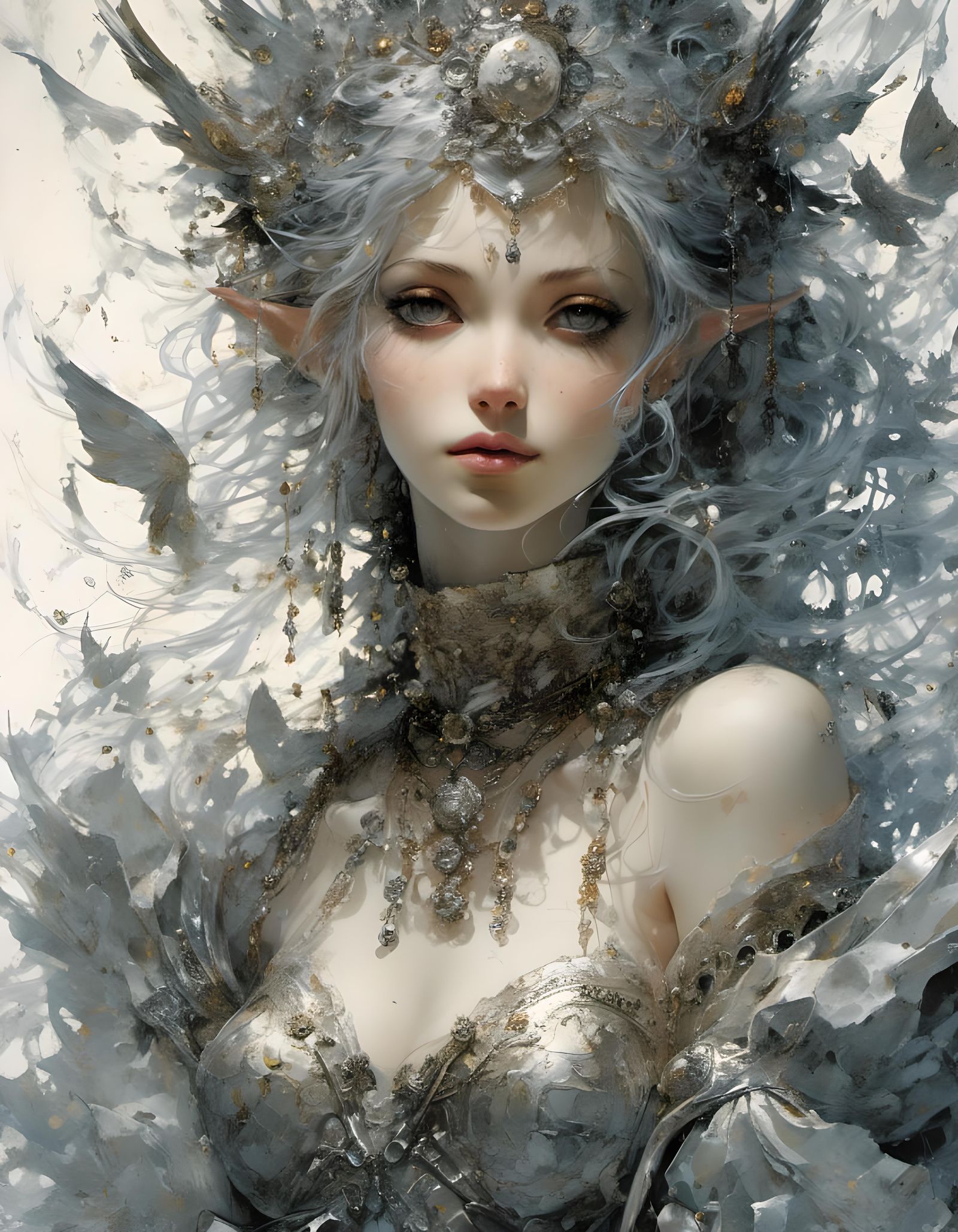 Lora:cMark & cminimalisk ~ Silver Elf