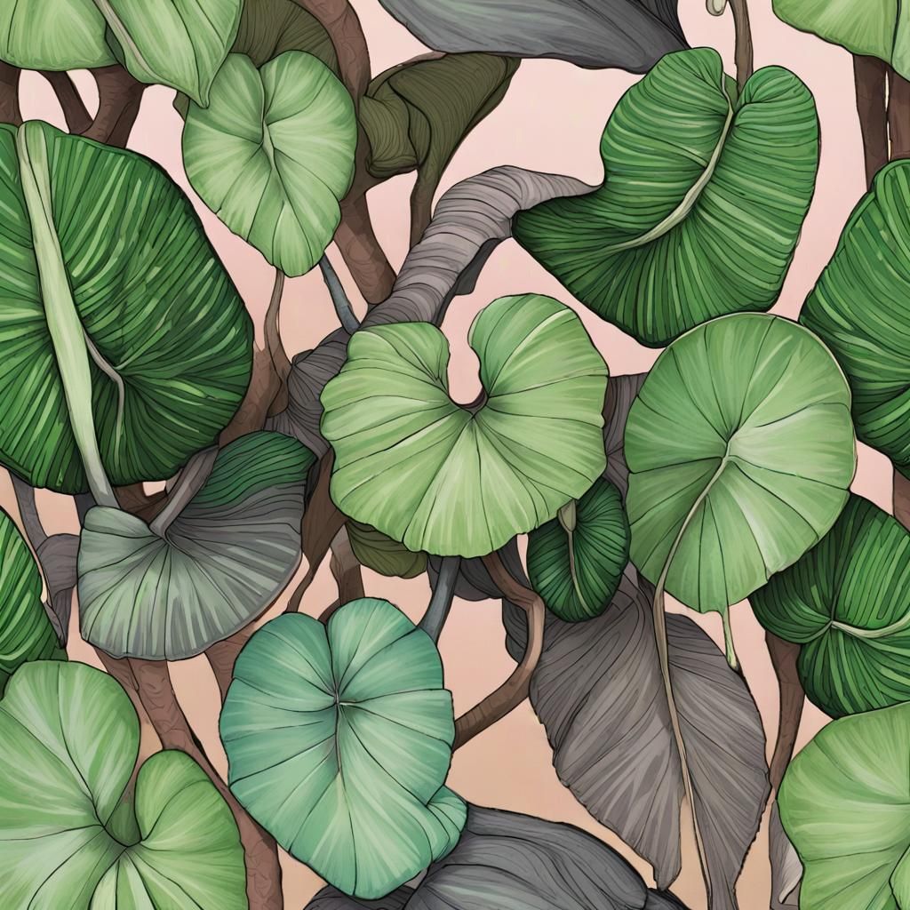 Plant pattern for wallpaper