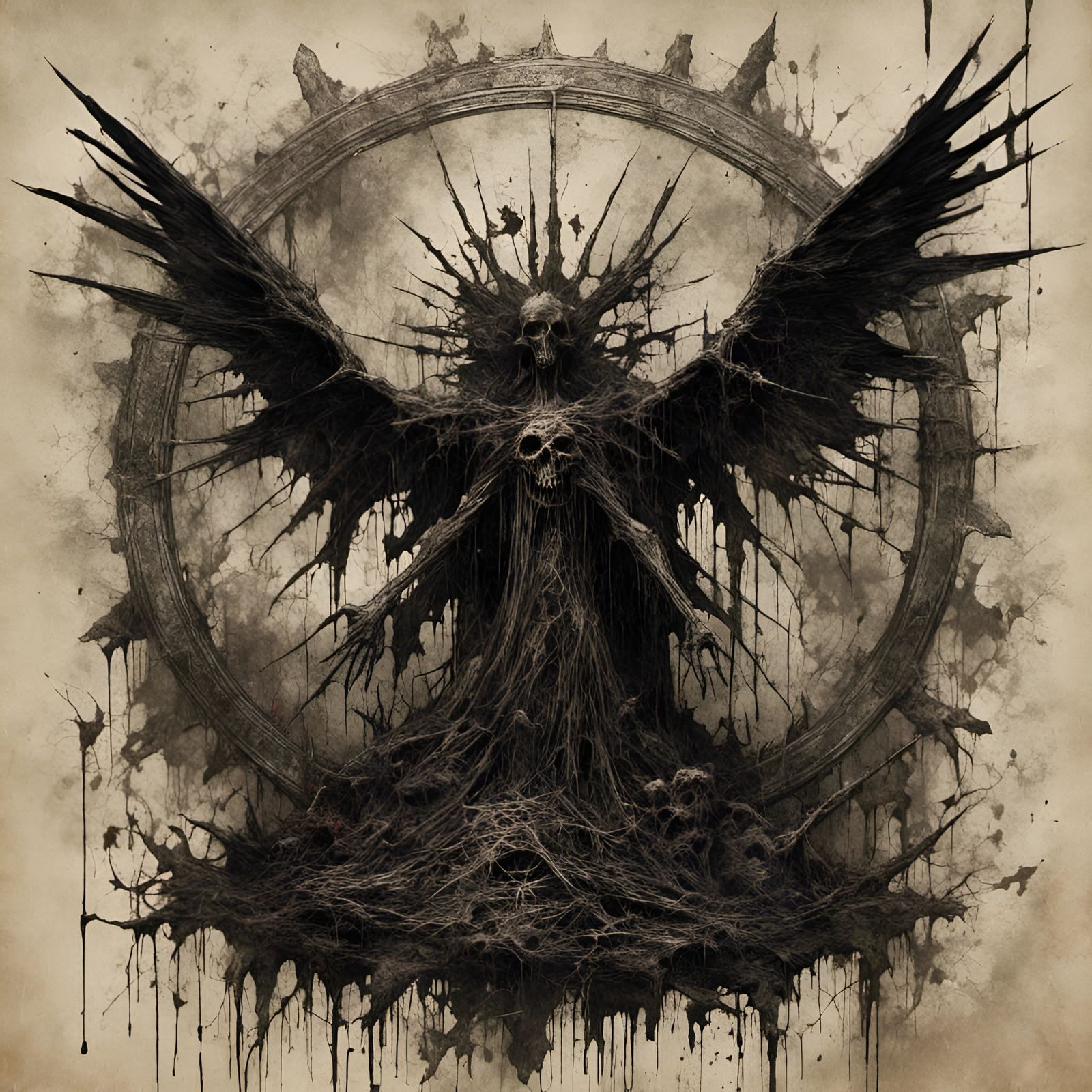 <lora:Splatter Graffiti:1.0> <lora:Macabre:1.0> death angel,...
