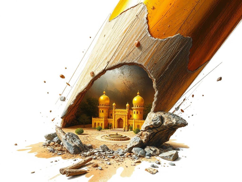 Art turns golden palace...  by @AmazingArun