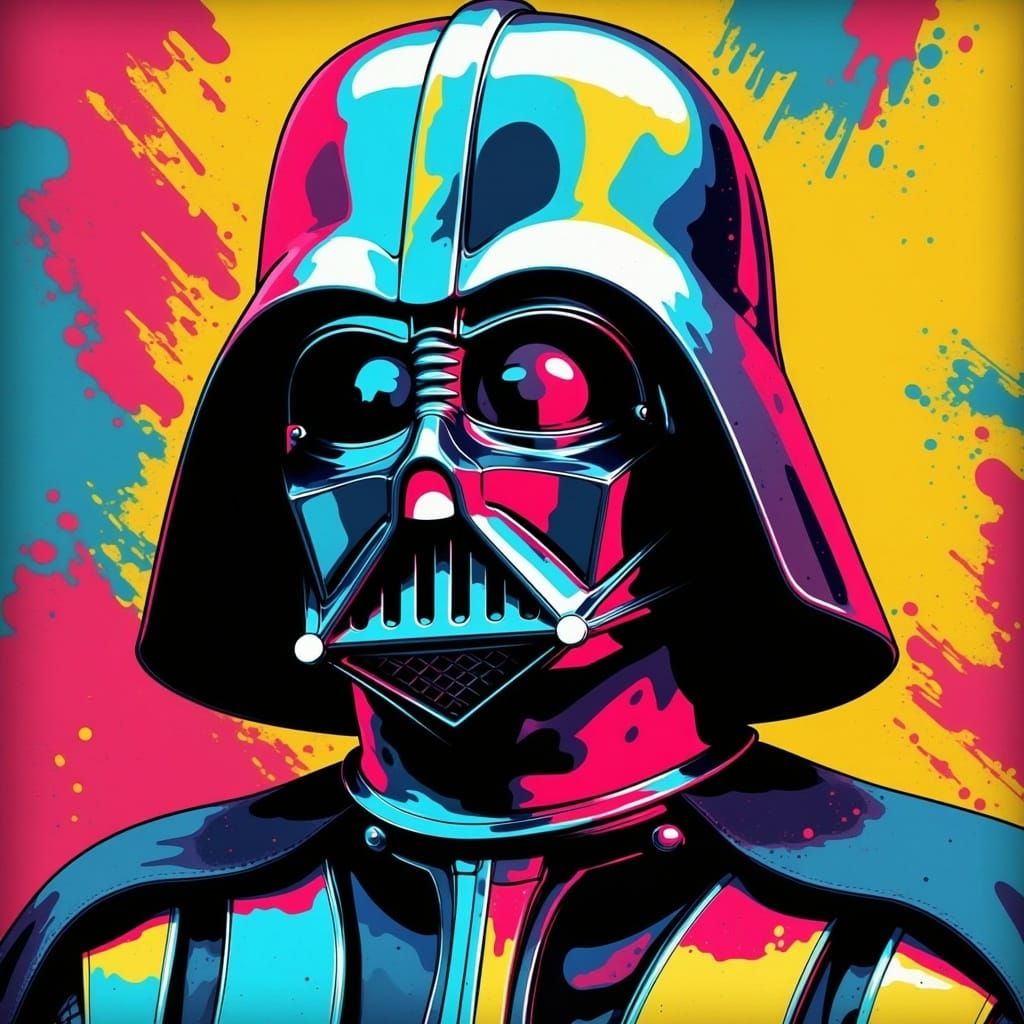 <lora:Grunge Pop:1.0>  Pop Art Vader