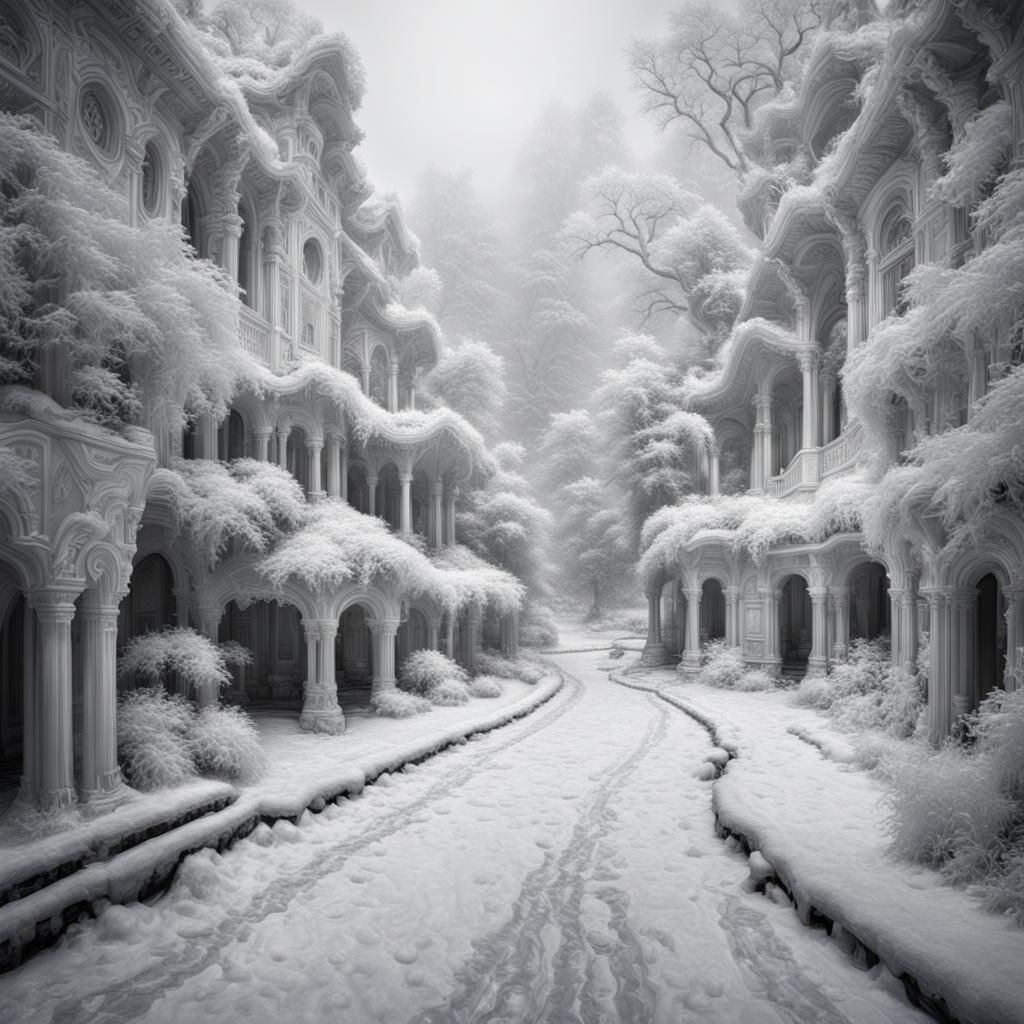 a world where there is only one color, white