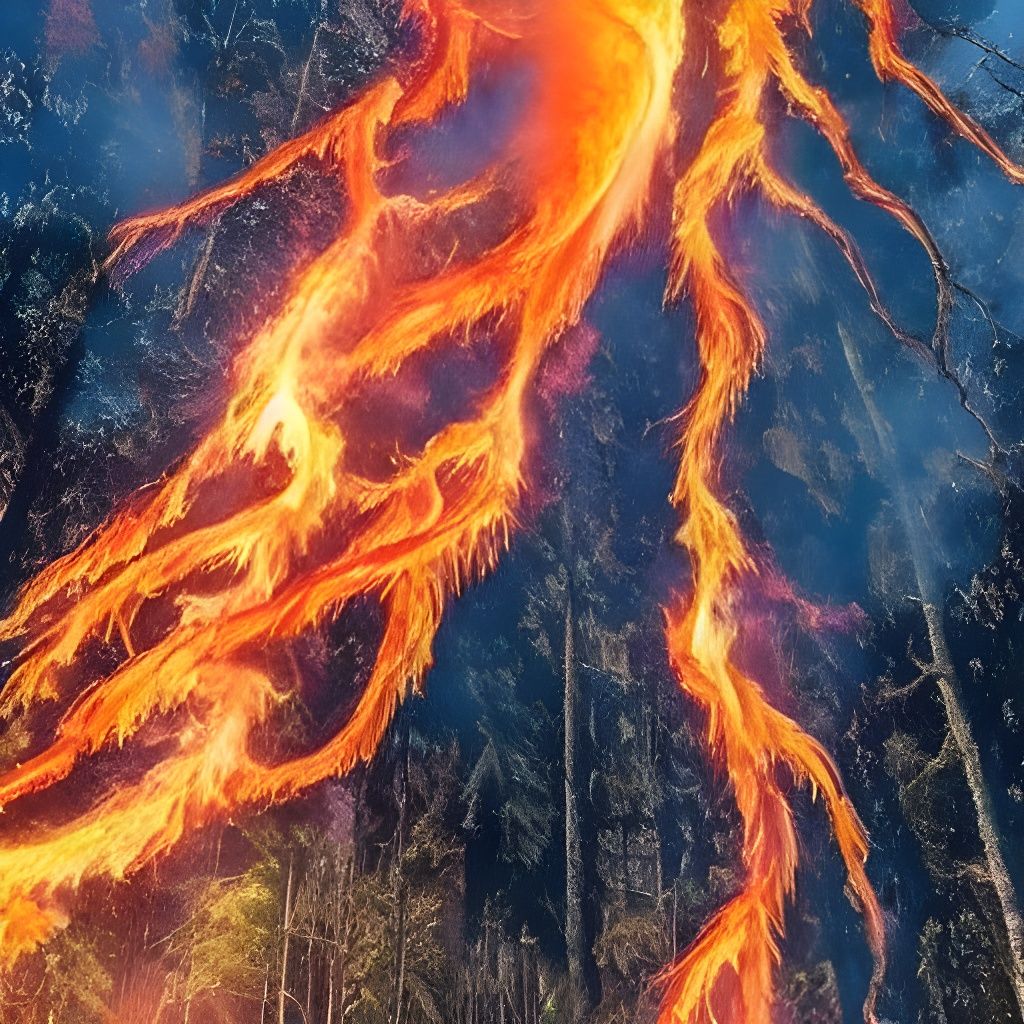 Fiery Volcanic Landscape