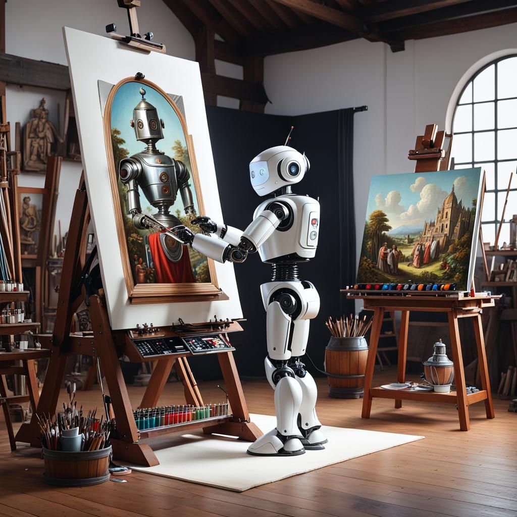 Renaissance Painter Robot   by @Ari Pires 