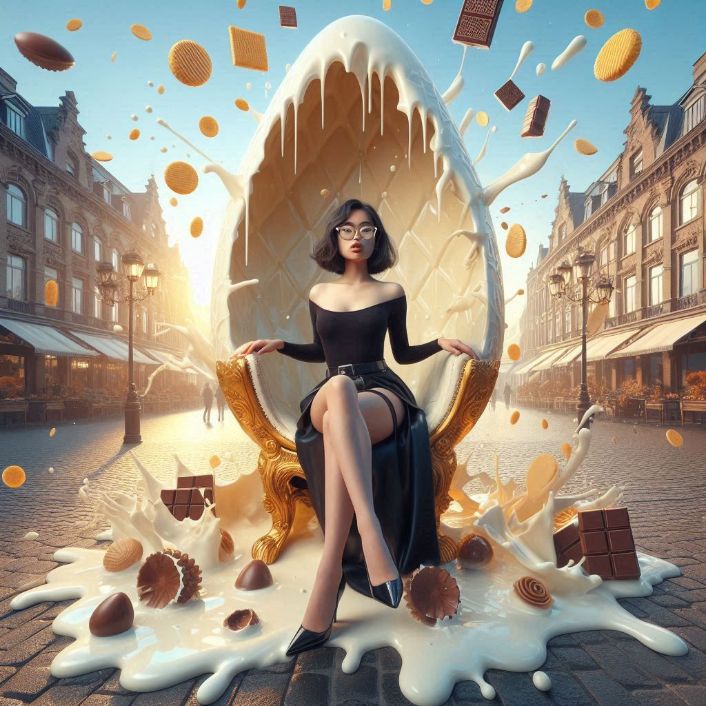 Chocolate egg throne