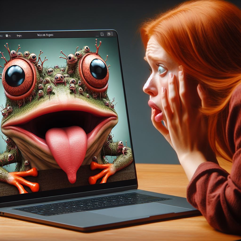 Kissing AI Art Frogs scene 2