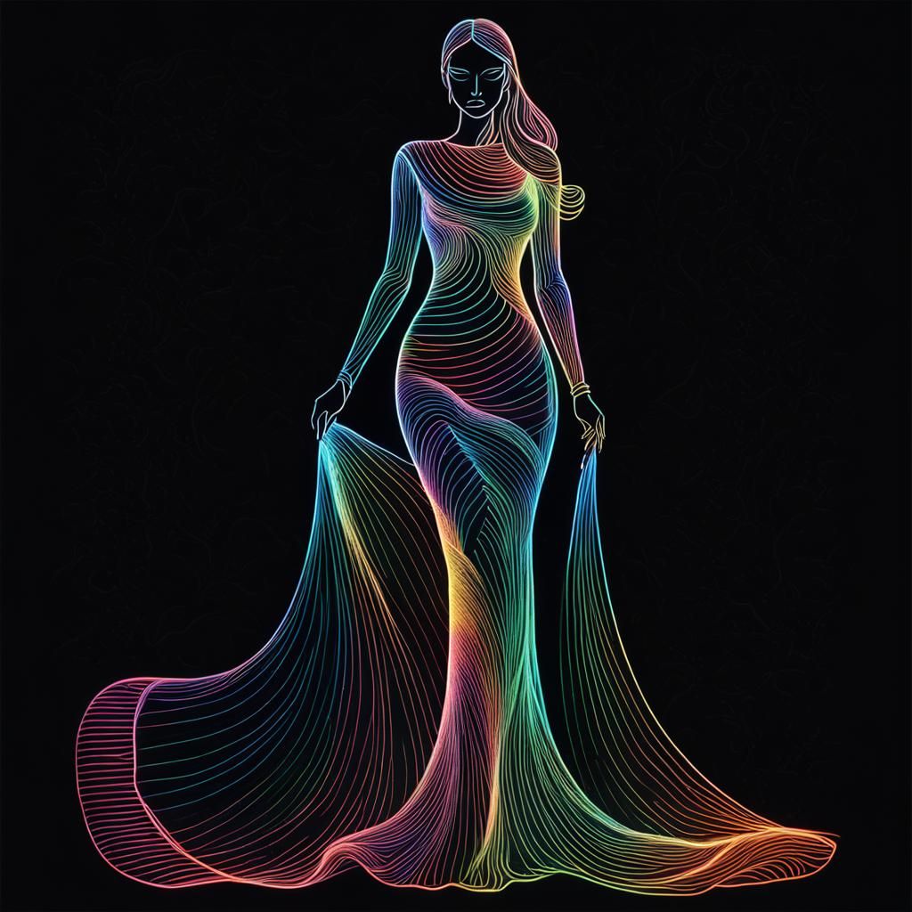 Neon Woman  by @Happy