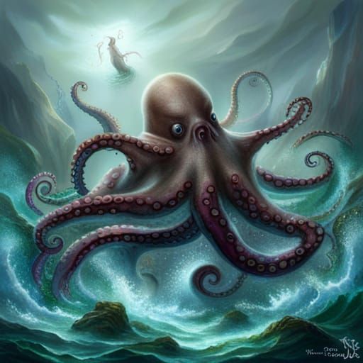 elder god octopus monster gory - AI Generated Artwork - NightCafe Creator