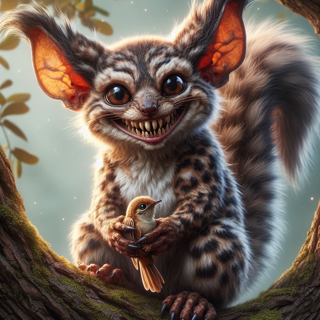 Evil squirrel caught a snack