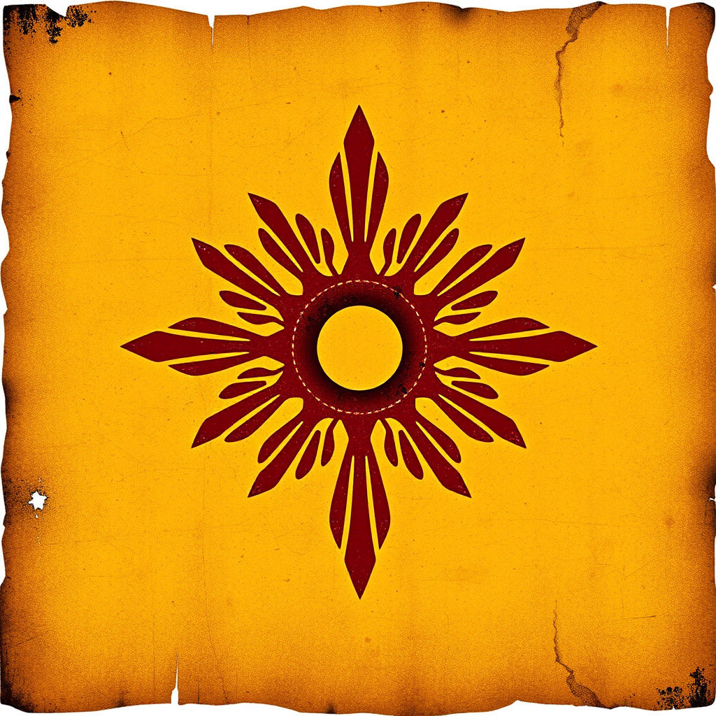 the state flag of new mexico re-designed as a pirate flag