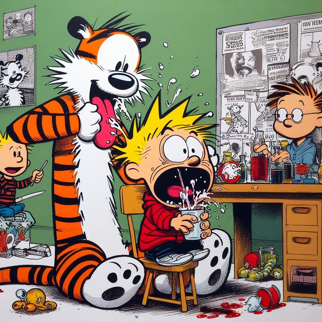 Calvin and Hobbes - AI Generated Artwork - NightCafe Creator