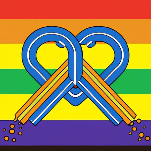 Queer love screen print pop art splash screen art triadic colors