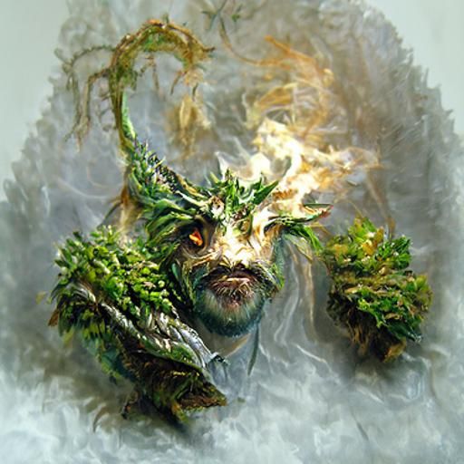 powerful dragon green natural plant moss wizard dungeons and...