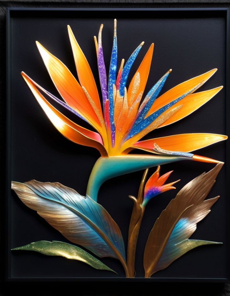 Bird of Paradise Medium Relief Wall Art