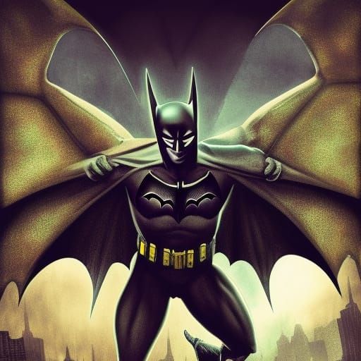 Mothman mixed with Batman - AI Generated Artwork - NightCafe Creator