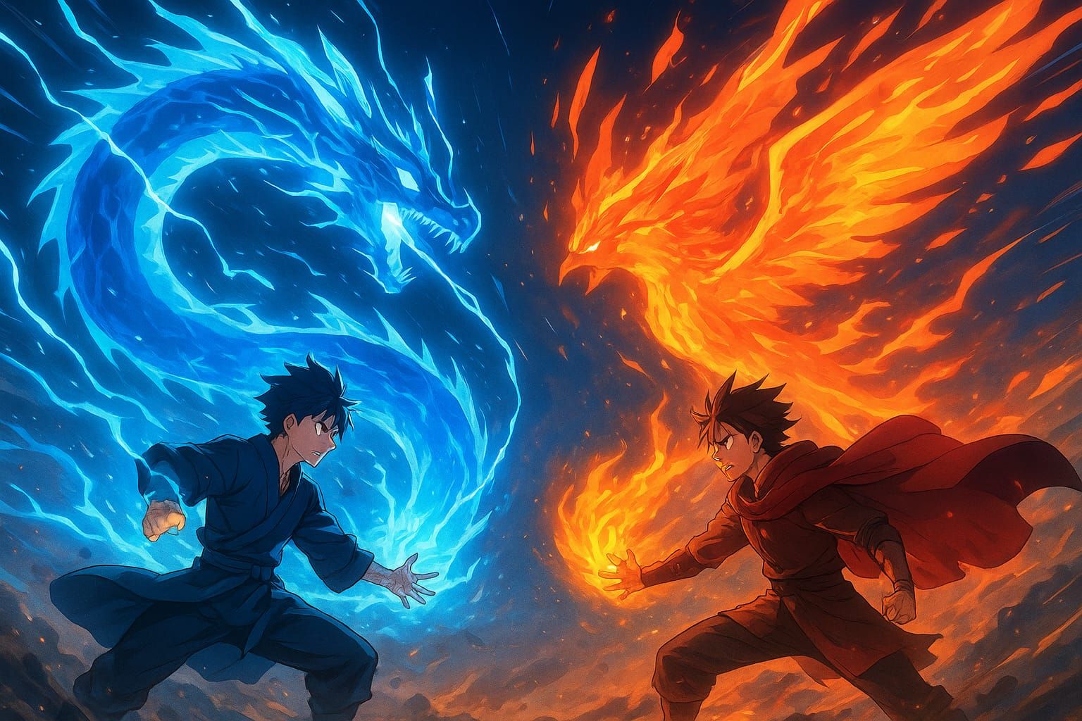 Elemental Clash: Dragon vs Phoenix