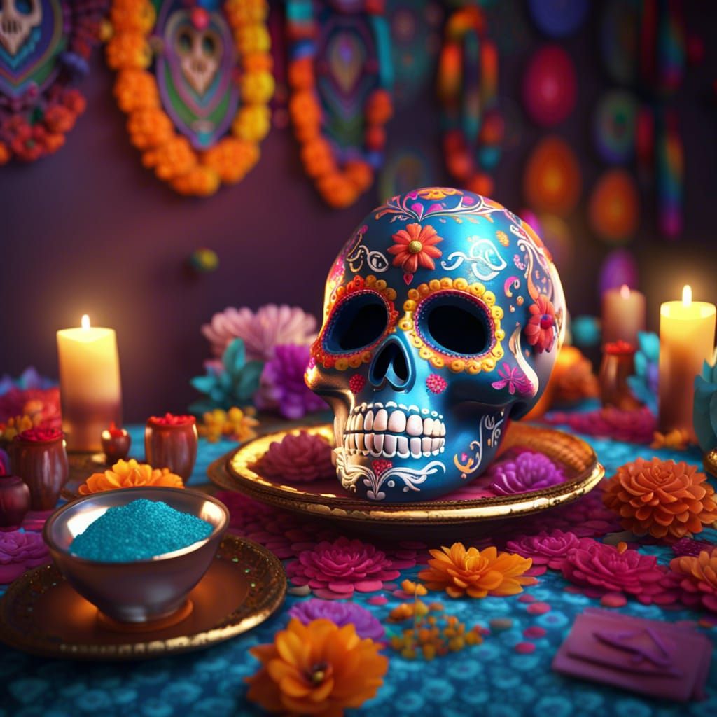 Día de los Muertos celebration Sugarskull  by @Katrin Bunge