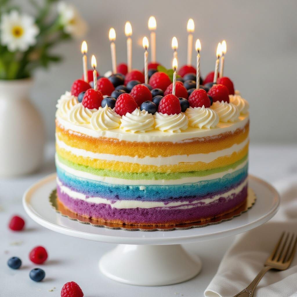 Colorful Glittering Tiered Cake