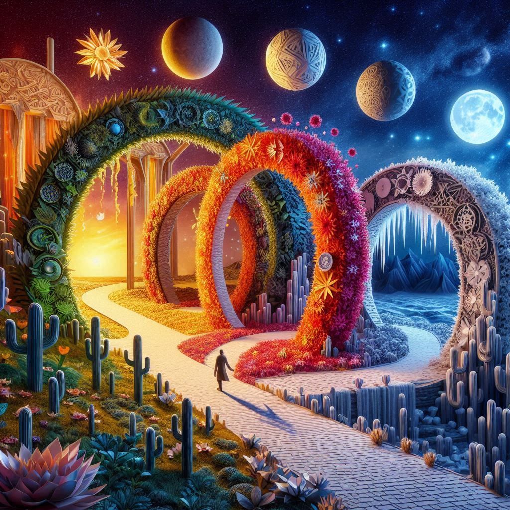 Desert cactus season gates park