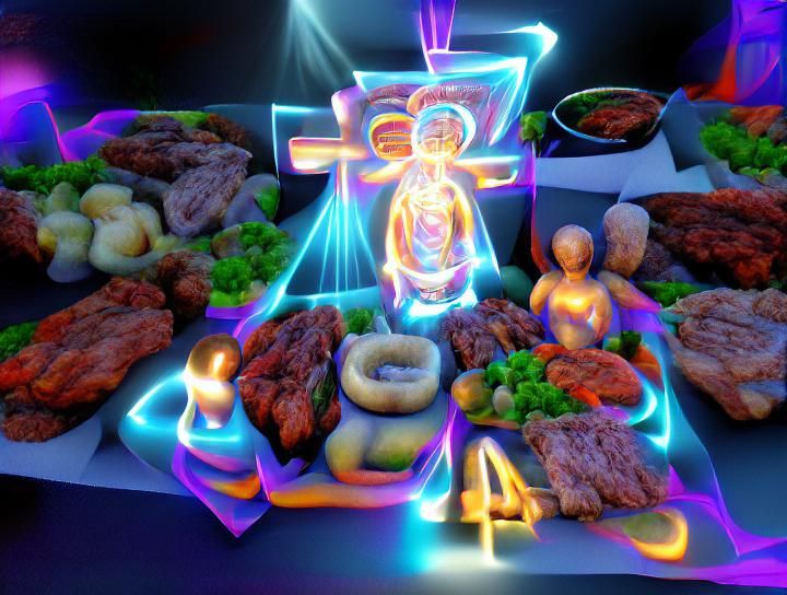 I am eternal spiritual soul 8K 3D 8k resolution glowing neon...