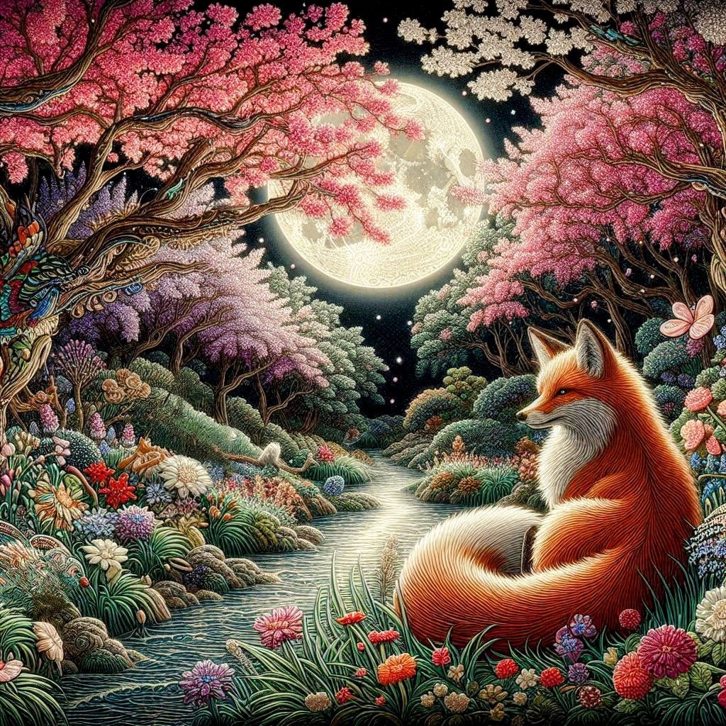 The fox in the forest glade   by @Sakata Gintoki
