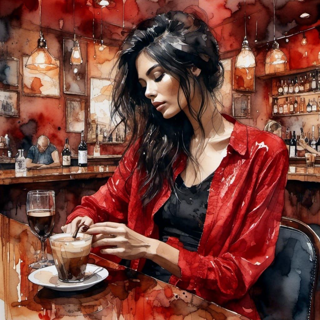 <lora:Watercolor Art:1.0> stunning woman,