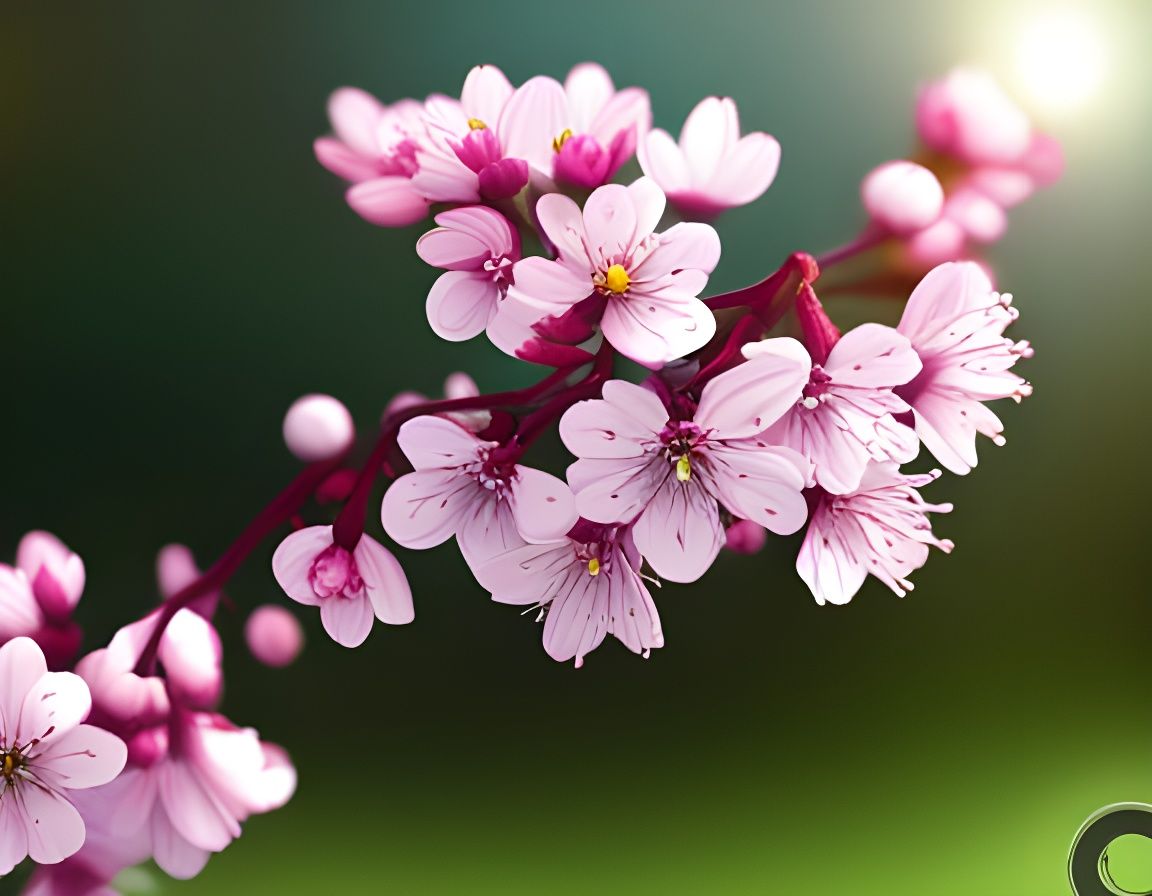 Ultra Detailed Cherry Blossoms Splash Art