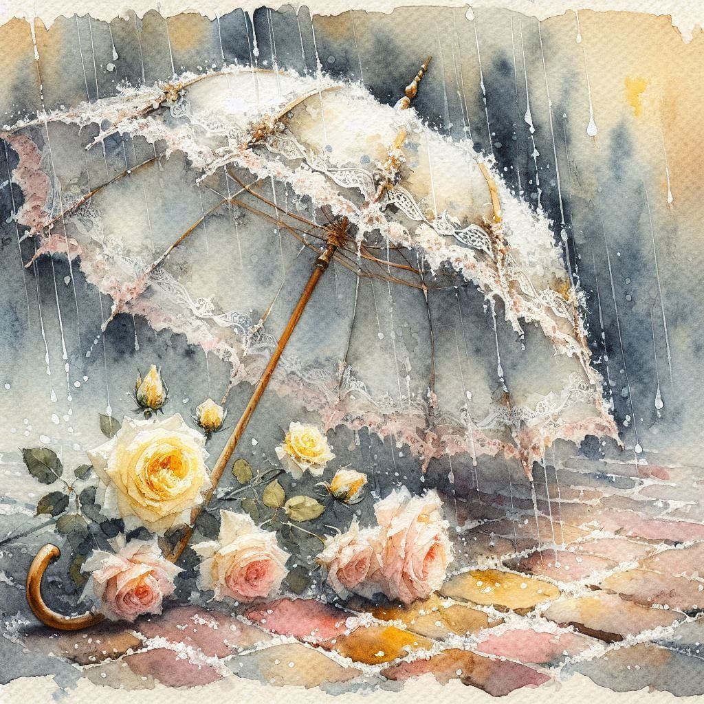 Umbrella and Roses