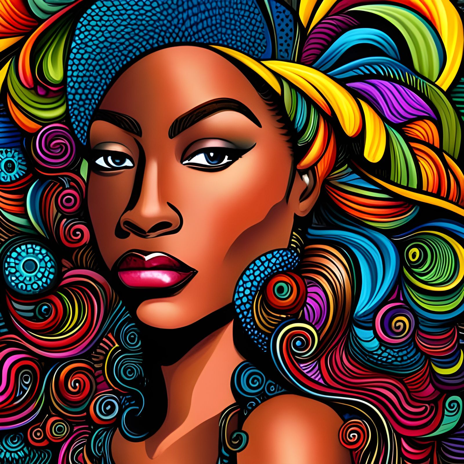 African Woman Art - AI Generated Artwork - NightCafe Creator