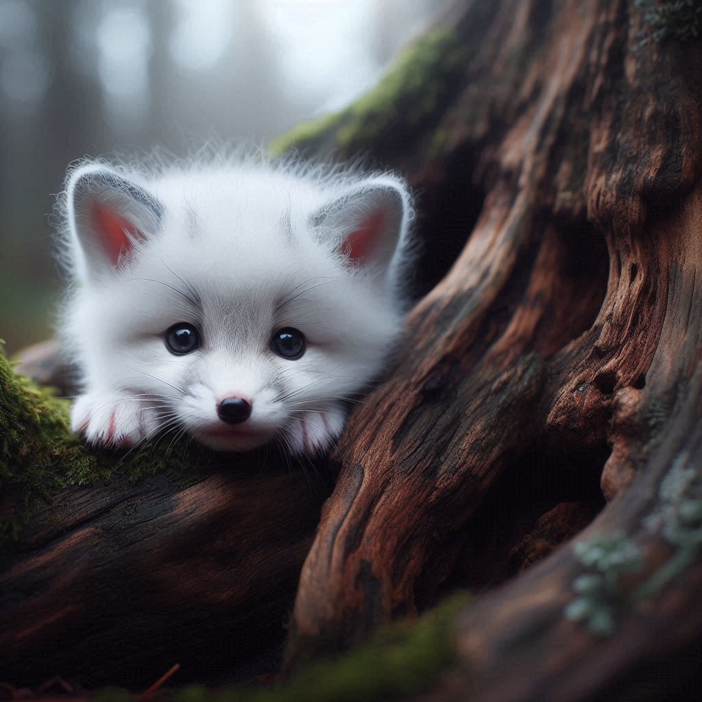 Cute baby fox