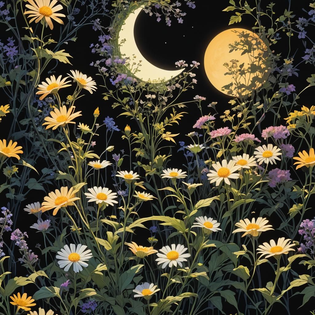 Celestial Sun and Moon Being Emerges from Darkness