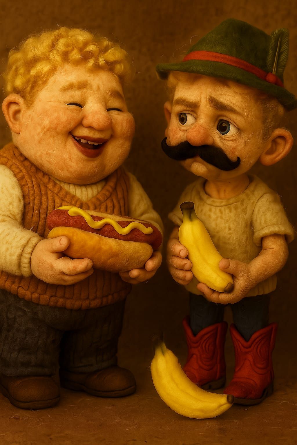 Needle Felted "Brothers"