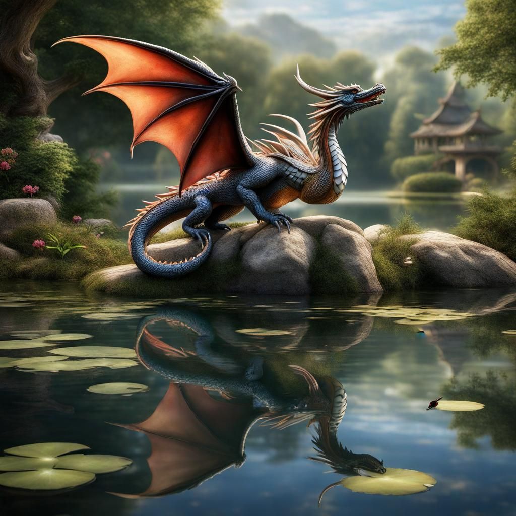 A majestic dragon