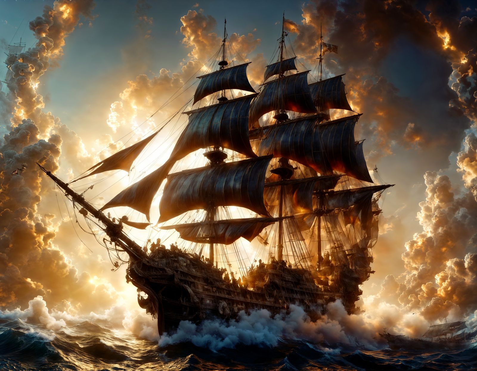 Sealed fate of "Redoutable" - KREA A.I. Enhanced