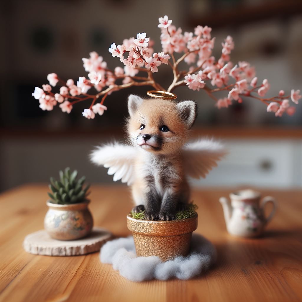 Tiny tiny fox pup