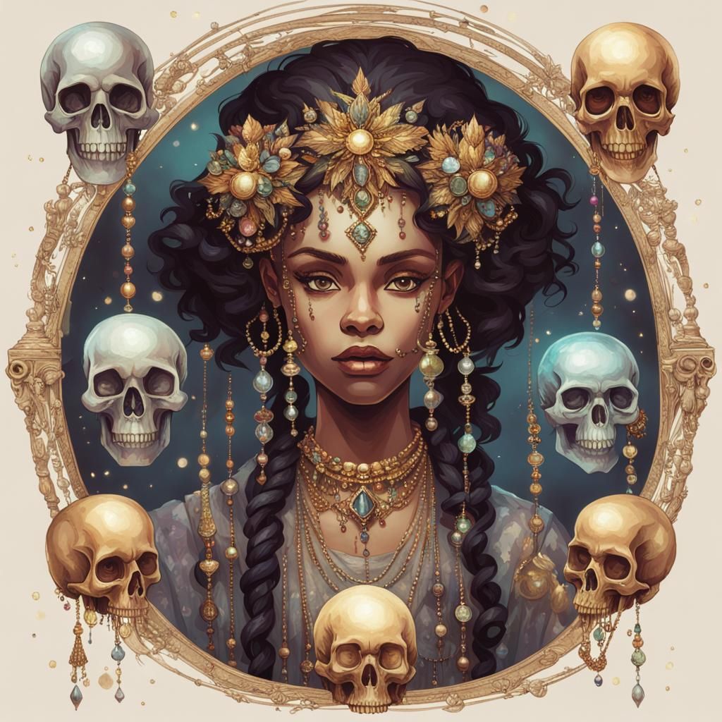 Triple Goddess with Crystal Ball