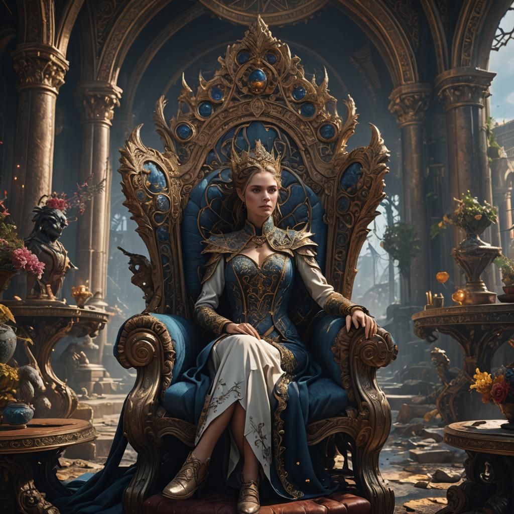 Une femme assise sur un fauteuil