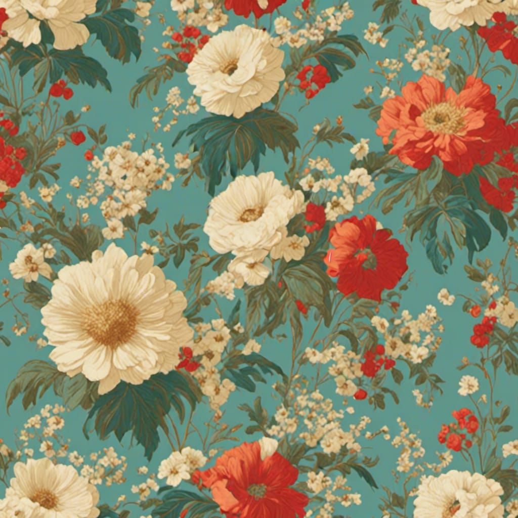 Floral blue background