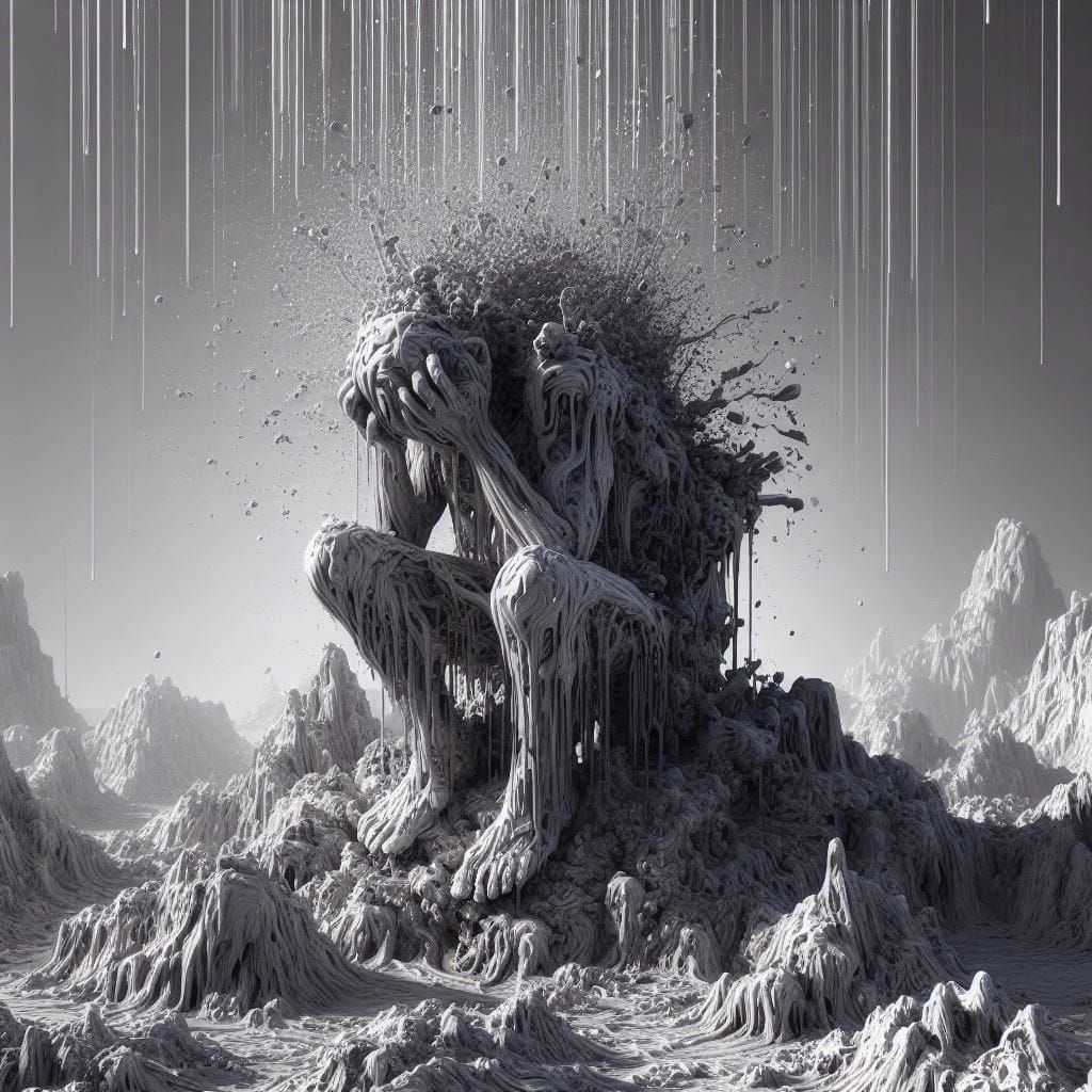 Photorealistic Anxiety Rendering in CGI Style