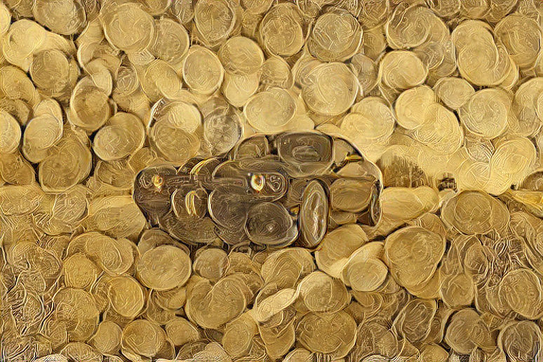 gold car painting