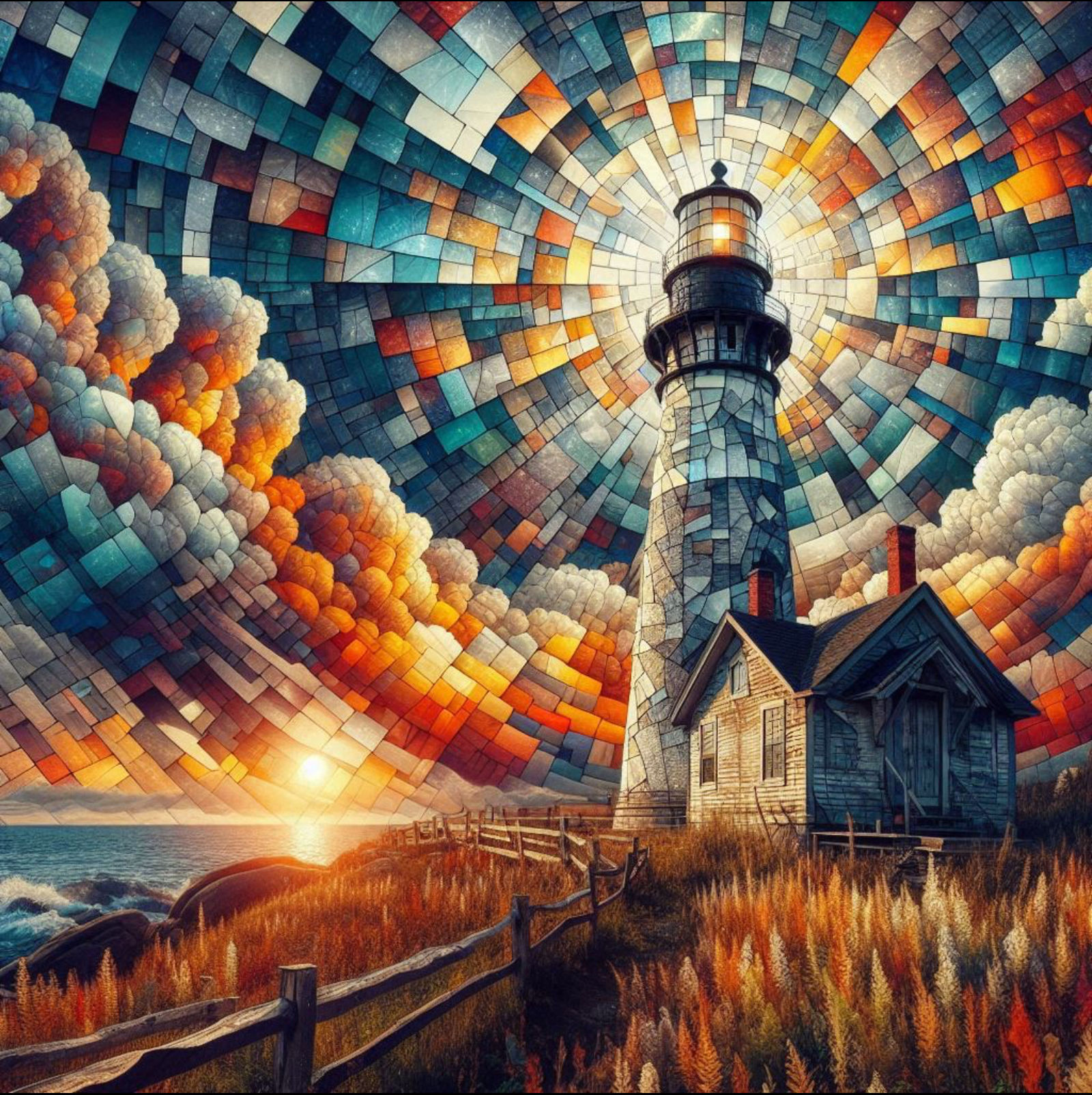 Kaleidoscope lighthouse