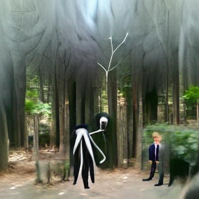 Slenderman in the forest