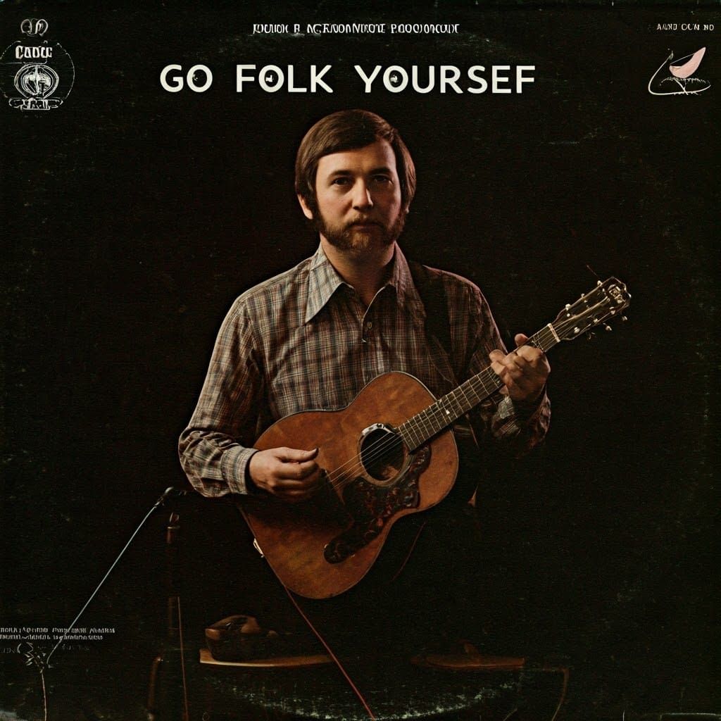 1970's Album cover. "Go Folk yourself"  by @The Ghostmouse