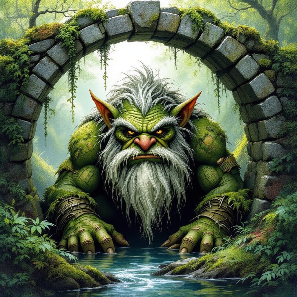 A moss-covered troll hiding under a bridge.
    A playful, rainbow-haired troll with oversized features. ...  by @astra artsa