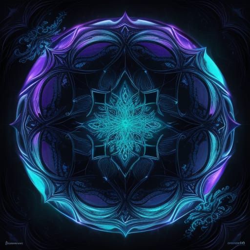 Abstract Ultraviolet Fractal Water Flow